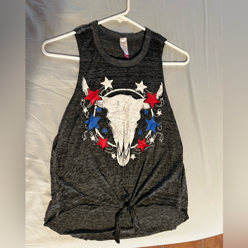 Patriotic burnout tee